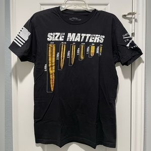 Grunt Style Size Matters Bullets Men’s Short Sleeve T-Shirt Size Medium